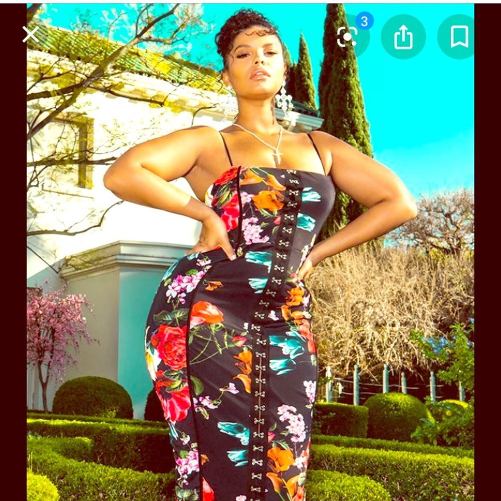 pretty little thing x ashley graham dress